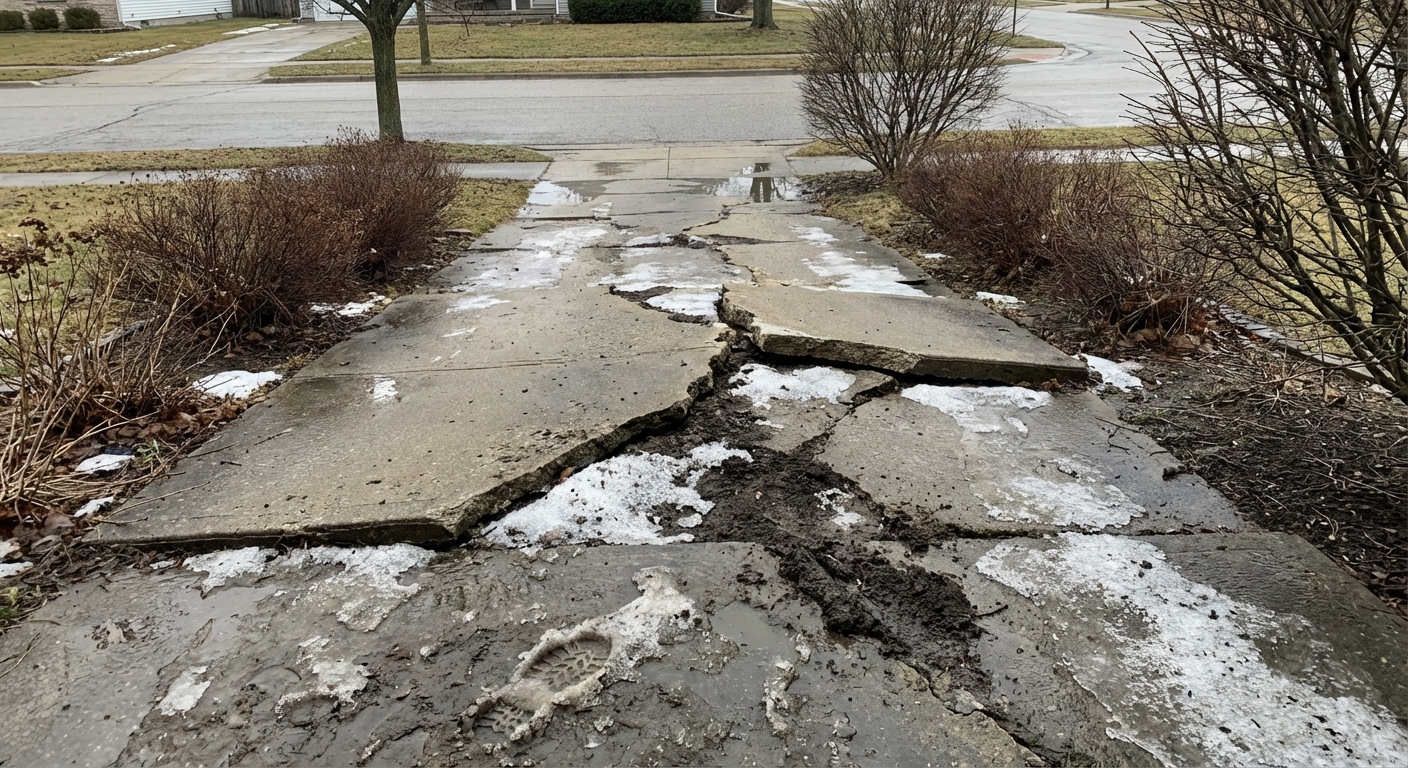 Section: When Does Freeze-Thaw Damage Peak in Fort Wayne? - Why Indiana's Freeze-Thaw Cycle Destroys Patios, Walkways & Retaining Walls | Minnick Lawn & Landscaping Fort Wayne